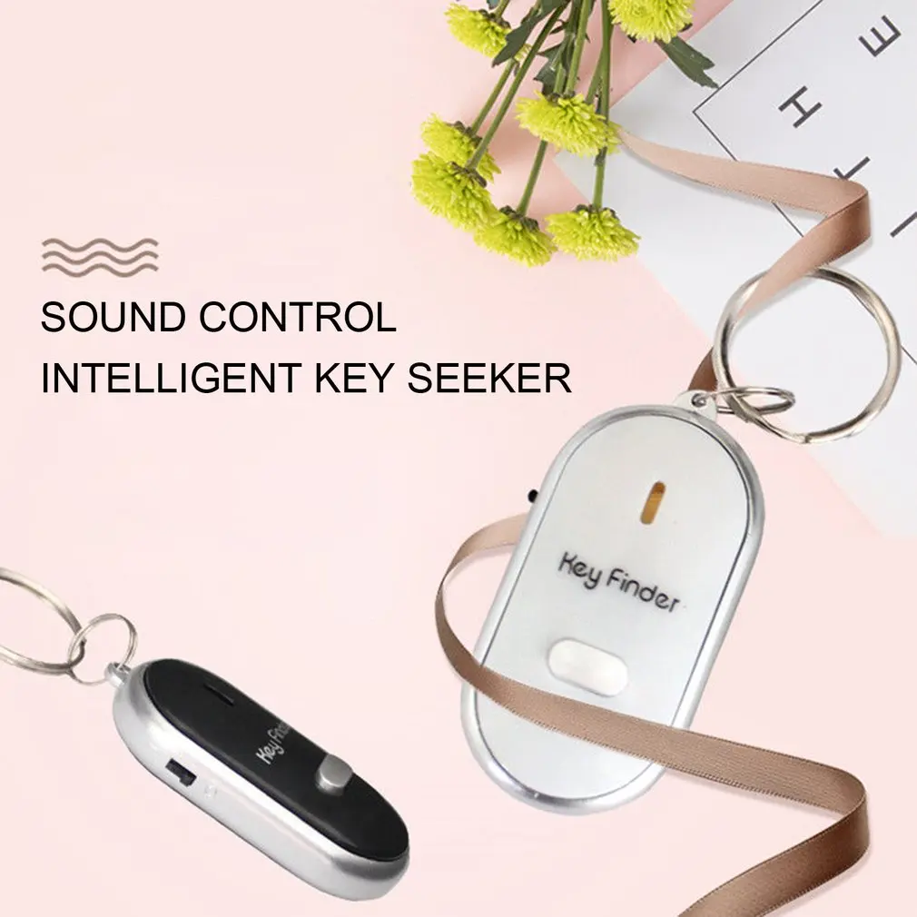 

Smart Key Finder Wireless Whistle Sensor Key Finder Anti-lost Whistle Sensor Keychain Tracker LED Mini Whistle Clap Locator