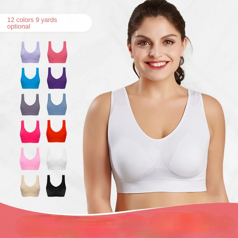 Для женщин бесшовный бюстгальтер с подушечками размера плюс 5XL 6XL эффектом пуш ап