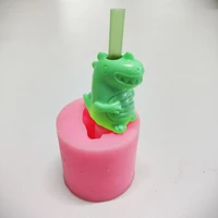 3d dinosaur epoxy straw silicone mold diy straw covered resin mold craft manufacturing supplies