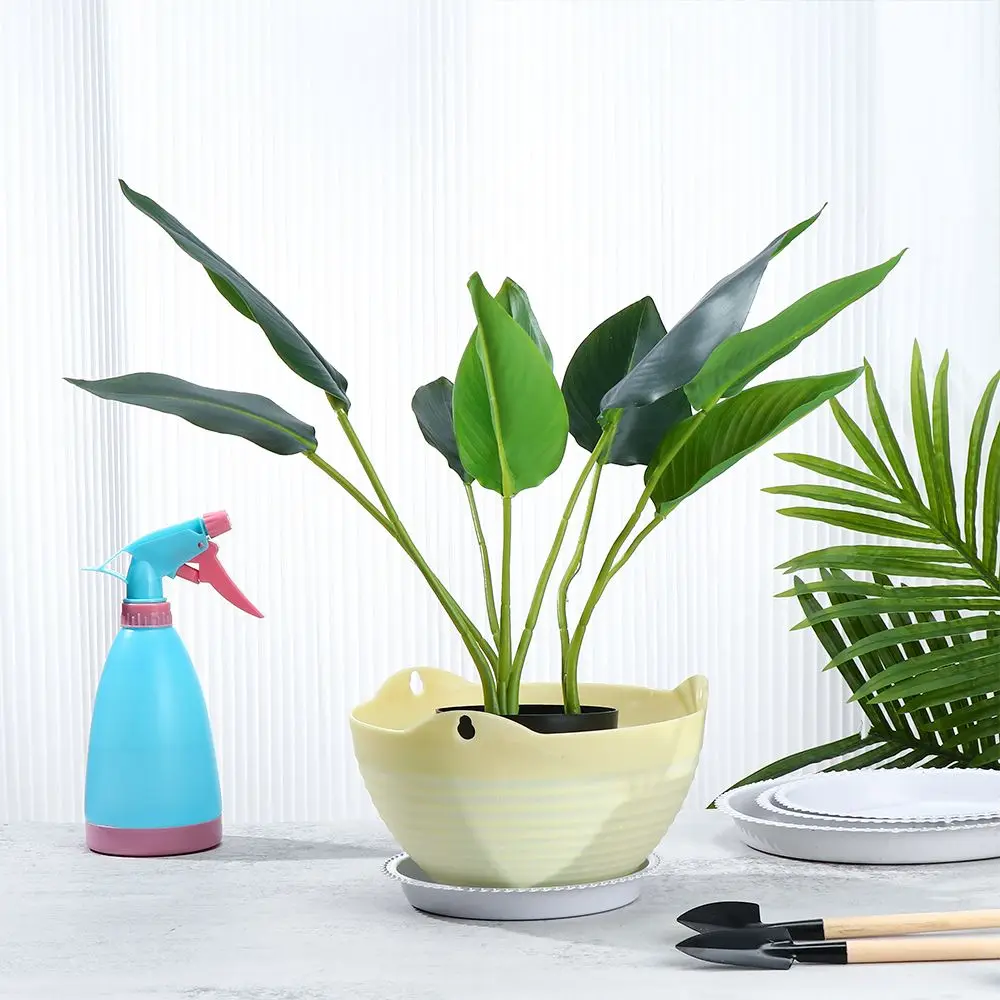 3 шт. круглые пластиковые подносы для растений | Дом и сад