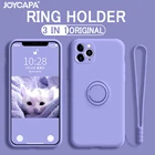 Магнитный чехол для телефона iPhone 11 Pro Xs MAX XR X 6 s 7 8 Plus SE 2, мягкий силиконовый чехол для iPhone 12, ремешок на руку с кольцом