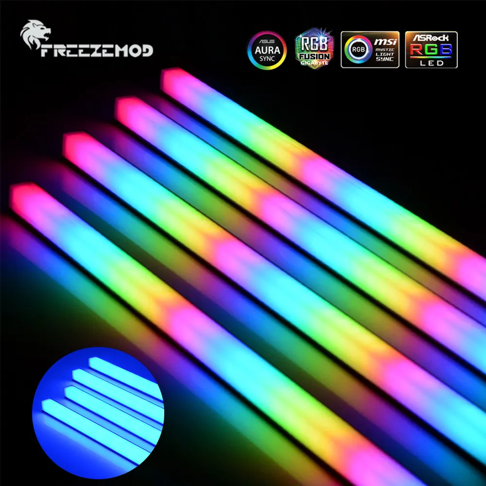 Freezemod RGB Светодиодная лента ARGB мягкий светильник кабель 5 в 3Pin/12V4PIN AURA PC MOD Корпус