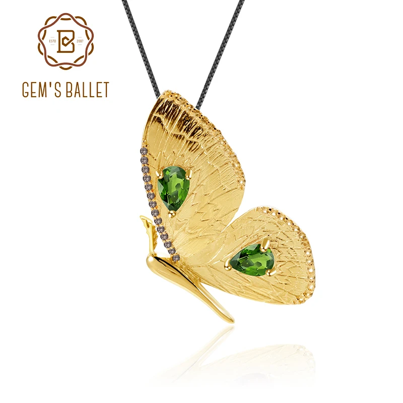 Женская Золотая брошь бабочка из серебра 925 пробы|Украшения для волос броши и