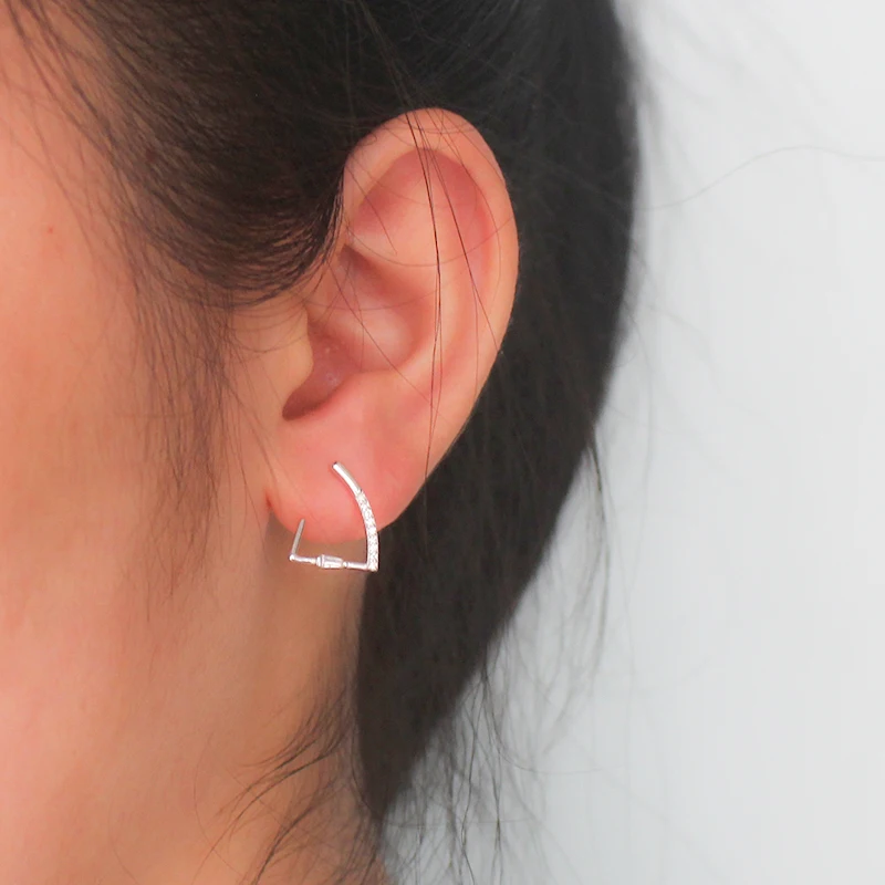 Женские Треугольные Серьги гвоздики Trusta подарочные серьги из 100% стерлингового