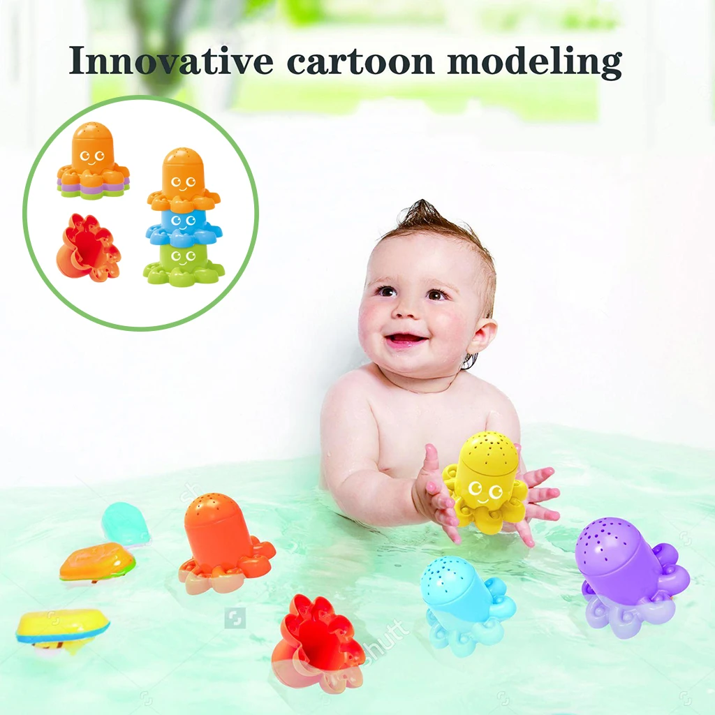 

Stacking Cup Toys Toddlers Early Educational,Bath Toys Educational Toy