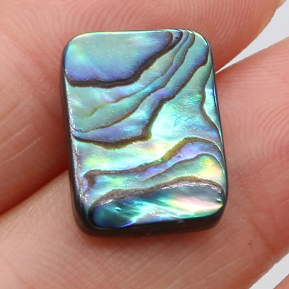 

2PCS 100% Natural Perforated Rectangular Abalone Shell Exquisite Beads for Jewelry Making DIY Accessories Fit Necklace Earrings
