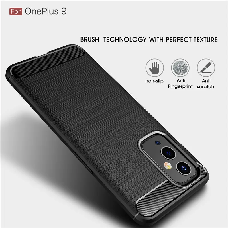 Мягкий чехол из углеродного волокна и для Oneplus 9 9R 8T 8 7T Pro Nord N10 5G N100 защитный