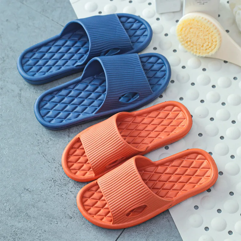 

Men Indoor Home Slippers Summer Non-slip Flip Flops Bath Slippers Couple Family Flat Shoes Hotel Sandal Slides