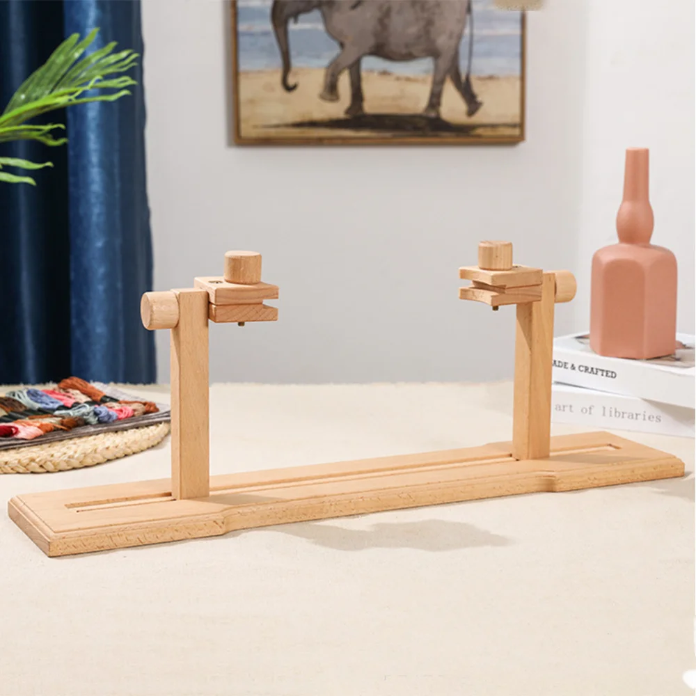 

1PC Cross Stitch Holder Wooden Cross Stitch Rack Adjustable Stand Desktop Cross Stitch Embroidery Frame