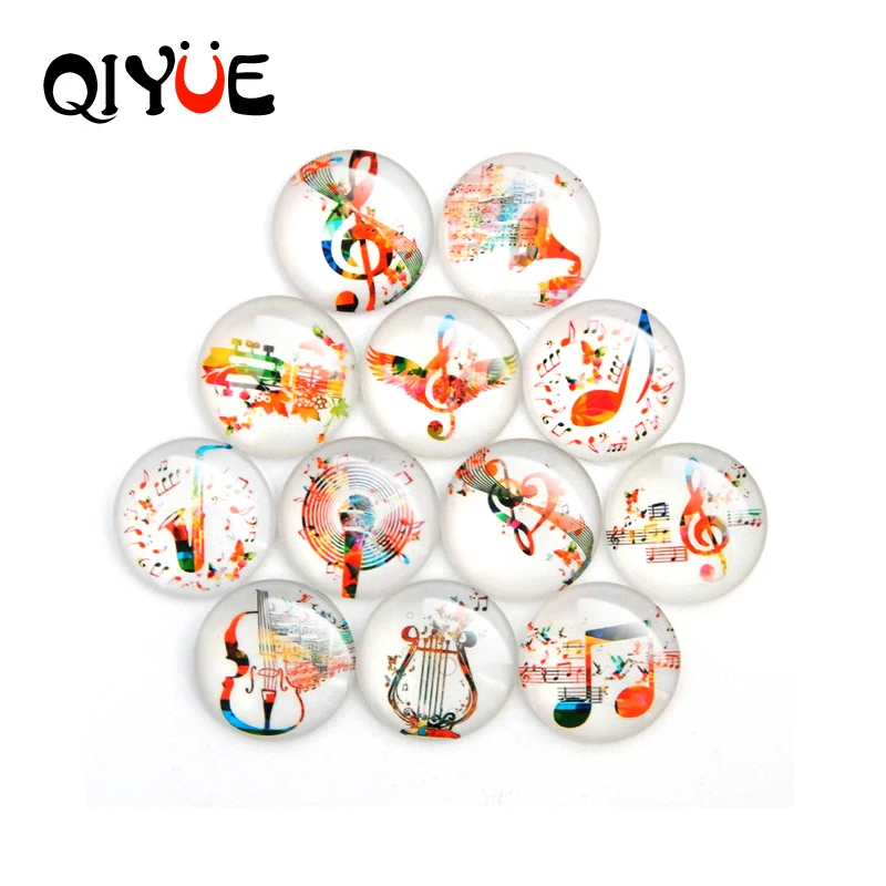 QIYUE креативная музыкальная Магнитная Хрустальная круглая стеклянная наклейка на