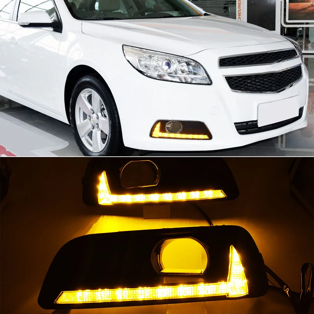 CSCSNL 2 шт. светодиодный Габаритные огни DRL Противотуманные фары для Chevrolet chevy Malibu 2011