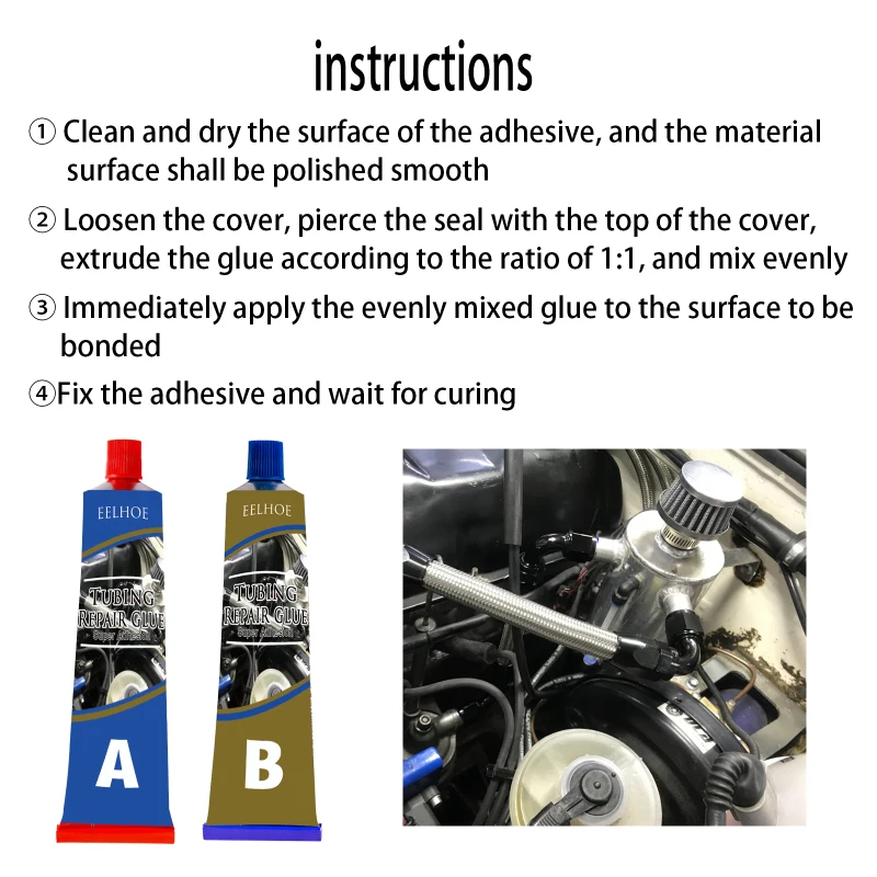 

Fuel Tank Tubing Repair Glue Caster Glue Metal Plugging Repair Glue Temperature And Oil Resistance Glue