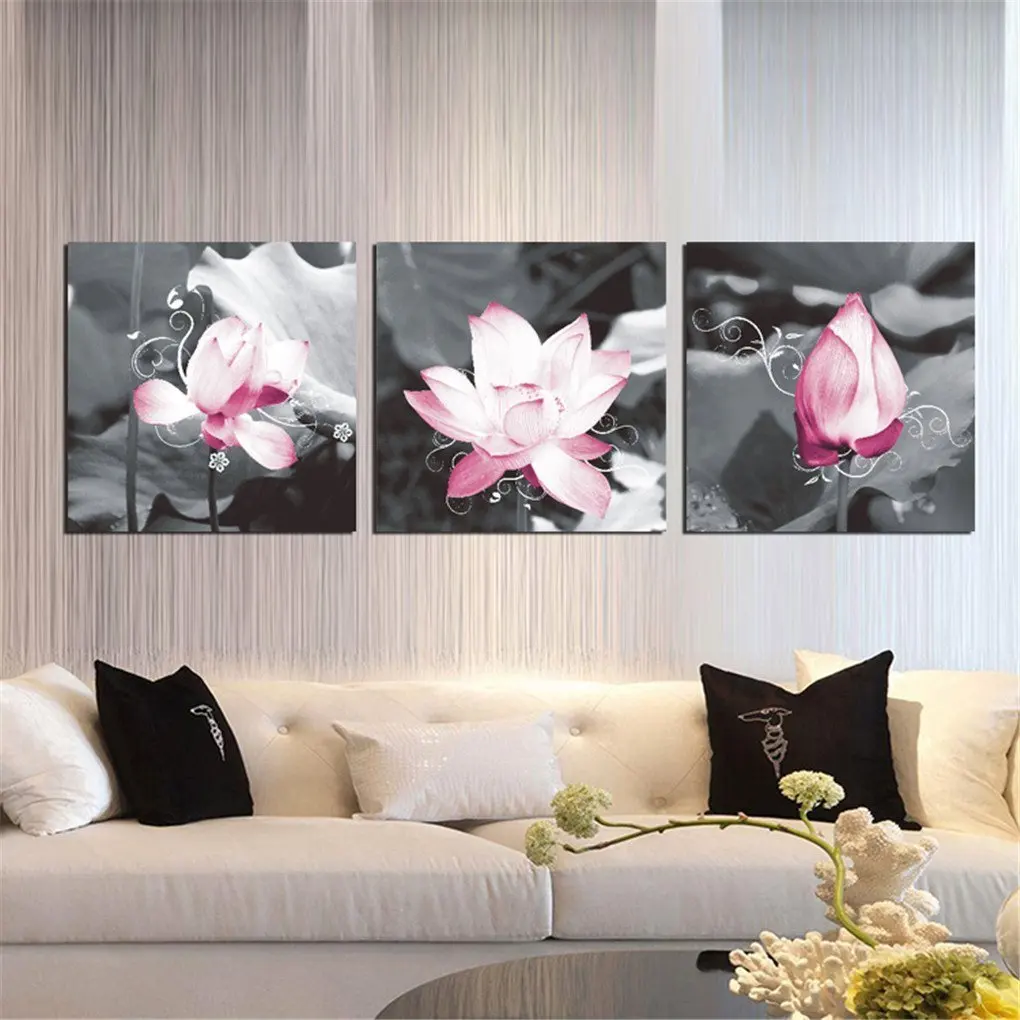 Современное украшение для дома холст картина маслом настенная живопись тройная