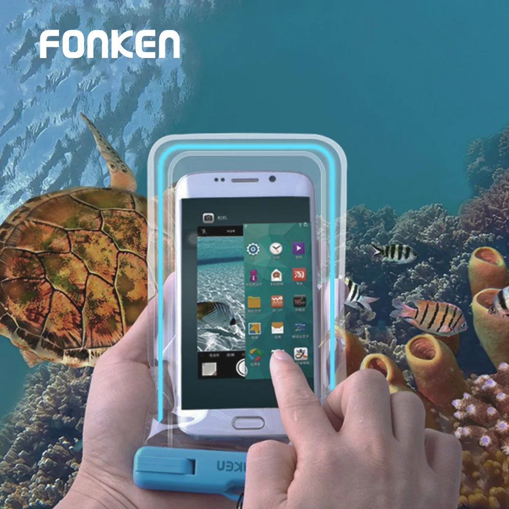 FONKEN светящийся водонепроницаемый чехол для телефона Универсальный 6 дюймов IPx8