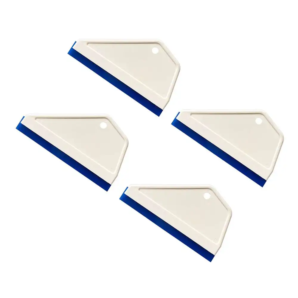 

4pcs Car Window Glass Invisible Car Garment Transparent Film Trapezoidal Scraper Tendon Soft Water Scraper Auto Filming Tool