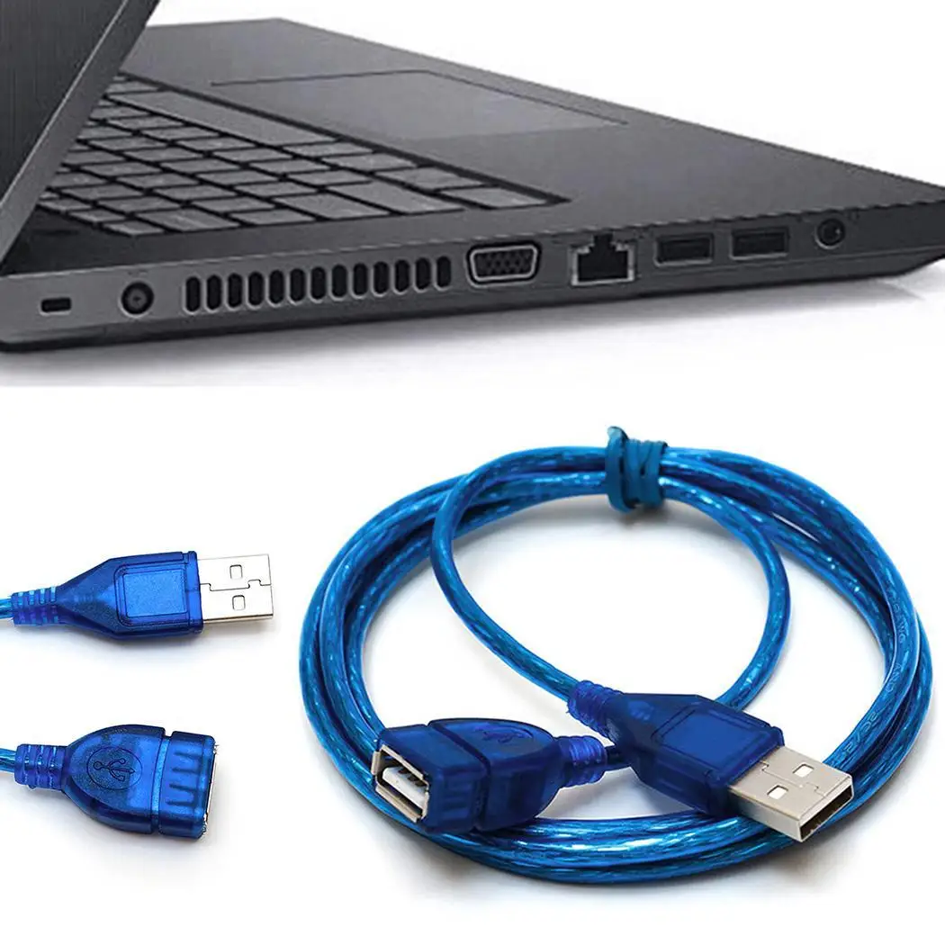 USB 2 0 A папа-мама около 1 5 м/59 дюйма синий удлинитель для передачи данных