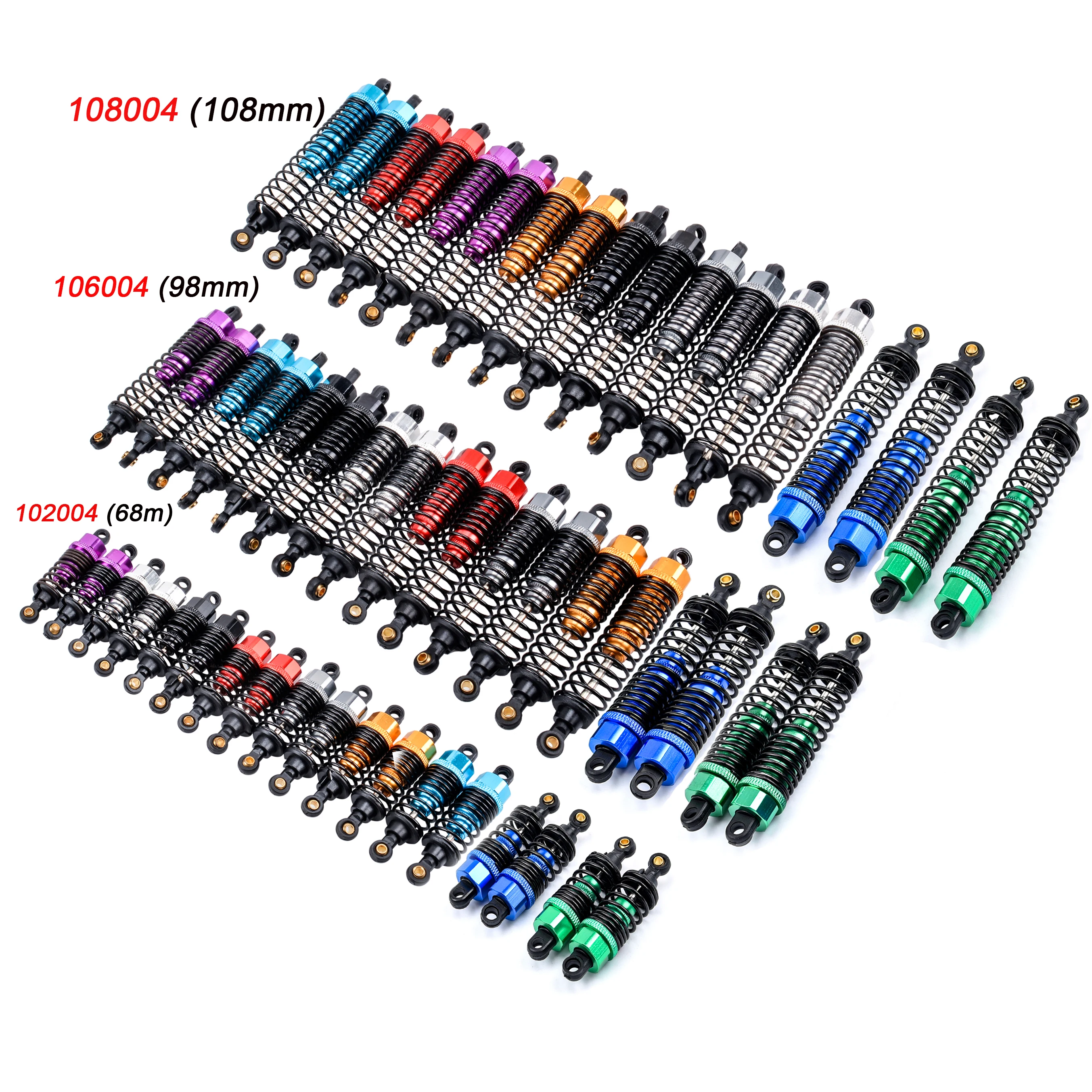 Амортизаторы алюминиевые 68 мм/98 мм/108 мм 2 шт. амортизаторы для HSP HPI Himoto в масштабе