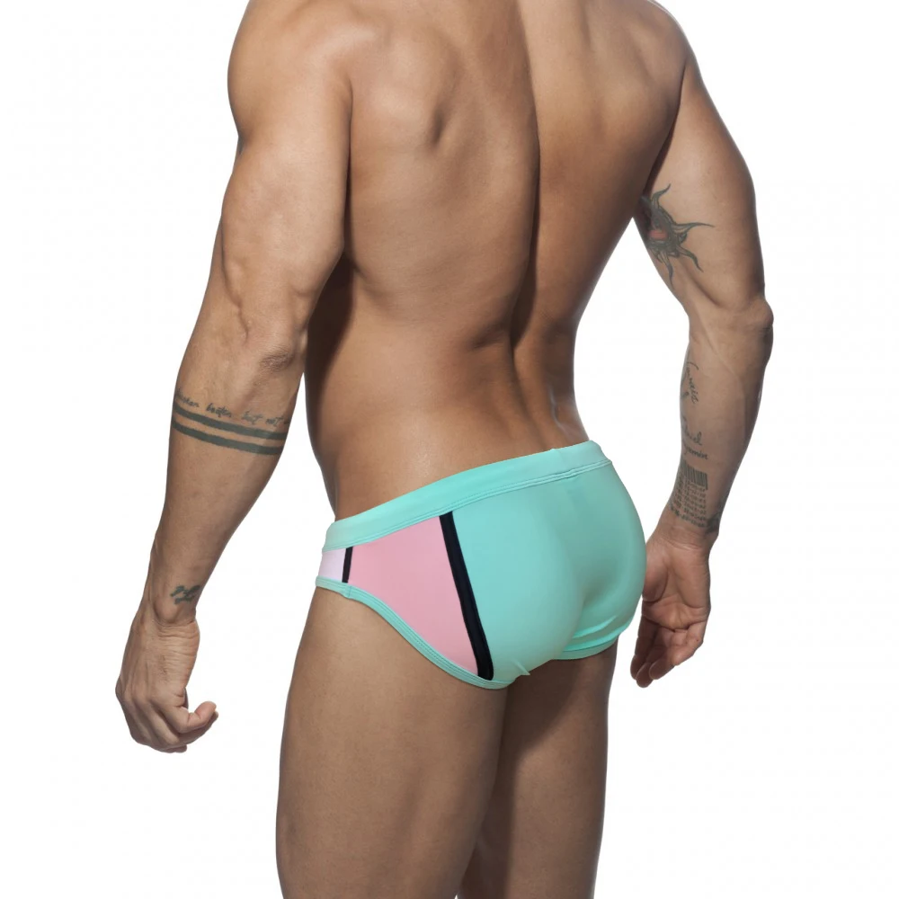 Сексуальный женский купальник пляжные плавки в стиле пэчворк нейлоновый