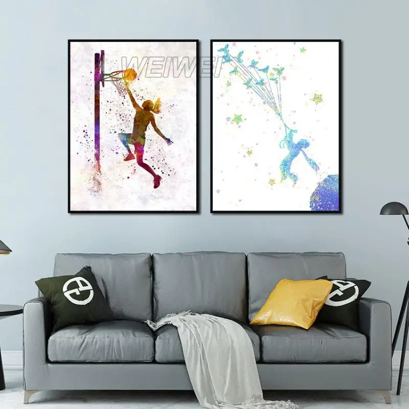 

Abstract Figure Canvas Painting Playing Ball Man Poster Wall Art Home Decoration Hd Printing Picture for Bedroom and Living Room