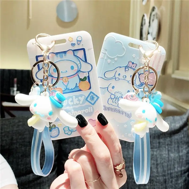 

Cartoon Cinnamon Dog Car Access Control Card Girl Card Set Meal Card School Card Bus Subway Card Set Keychain with Lanyard