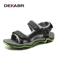 dekabr high quality summer men sandals real leather nonsplit soft comfortable men shoes new fashion men casual shoes size 3945
