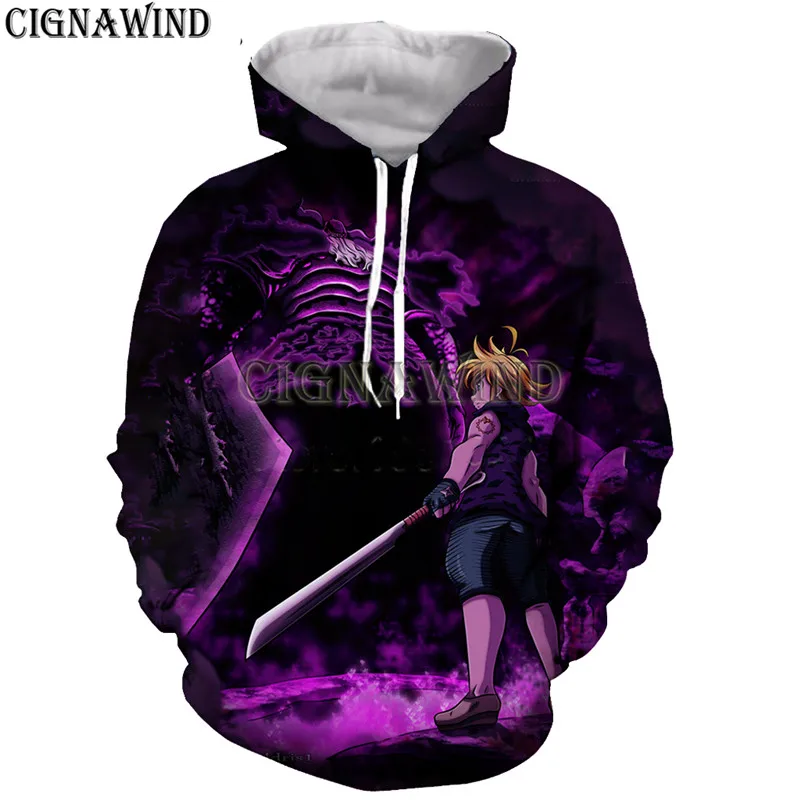 Толстовка Мужская/женская с капюшоном и 3D-принтом Семь смертных грехов - купить