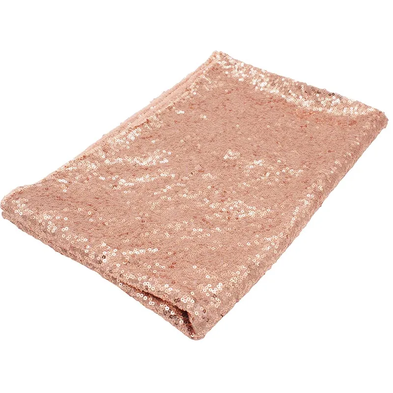 rose gold Круглая скатерть с блестками, прямоугольная скатерть, розовое золото, вышитая блестками, скатерть для свадебного торта, вечерние, рождественские украшения - Цвет: rose gold
