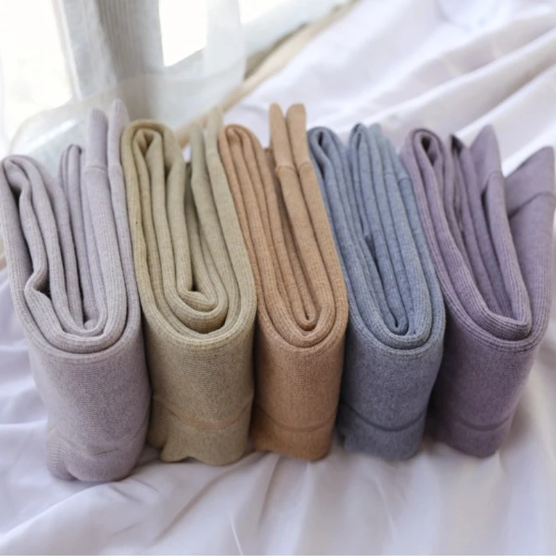 Зимние теплые плотные флисовые Колготки эластичные полосатые колготки из