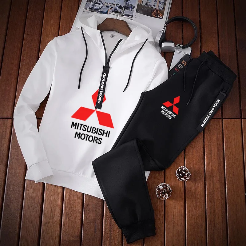 Высококачественные весенне-осенние мужские костюмы Mitsubishi с принтом логотипа