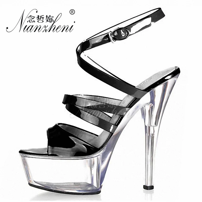 Туфли женские на высоком каблуке 15 см пикантные Водонепроницаемые босоножки