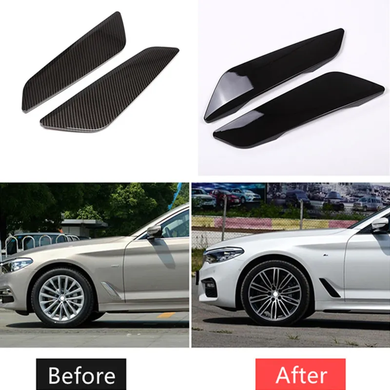 

1Pair ABS Car Shark Side Sticker Accessories for BMW 5 Series 2018 Car Front Fender Side Emblem Air Vent Cover Decal Car-styling