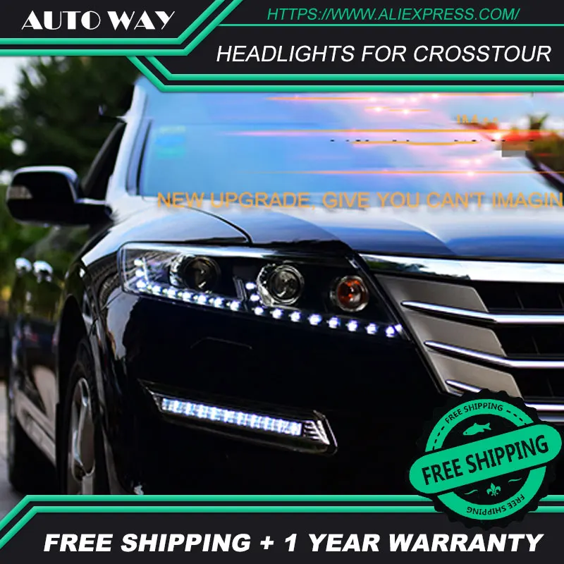 Автомобильный Стайлинг светодиодный HID Rio светодиодный чехол для фары для Honda Crosstour 2011 2012 Биксеноновые линзы ближнего света