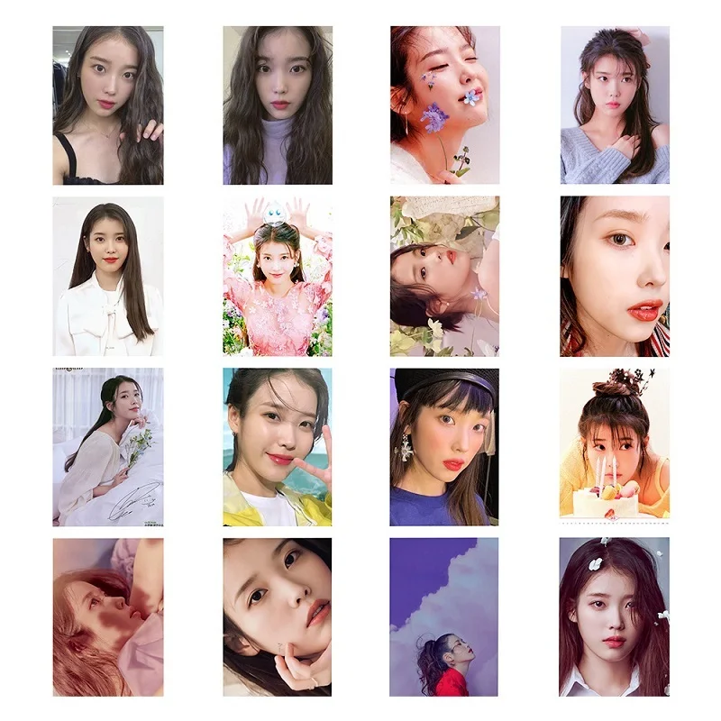 

KPOP IU Regular Fifth Album LILAC Peripheral Random Small Card Postcard LOMO Card Uaena Album Card Lee Ji Eun On Sale