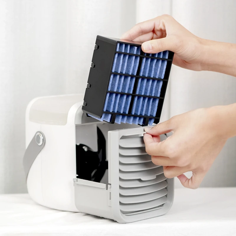 

Mini USB Portable Air Cooler Fan Air Conditioner Light Desktop Air Cooling Fan Humidifier Purifier