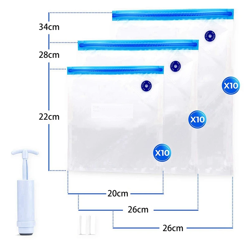 

8 Pcs Seal Lock Sticks Reusable Bag Sealer & 37 Pcs Sous Vide Bag Sealer Bags