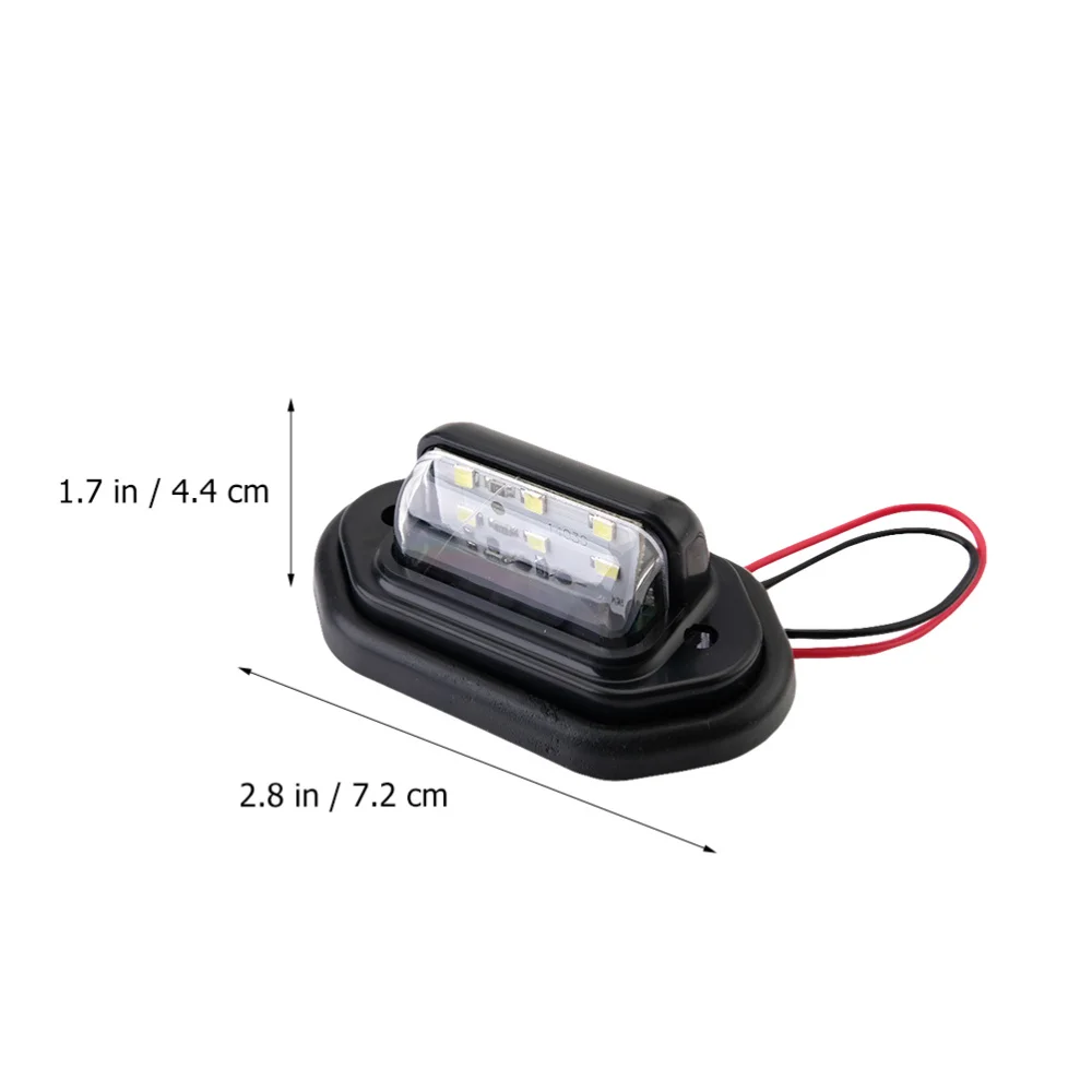 

2pcs Vehicle License Plate Light Bright LED Side Lamp Car Modification Parts