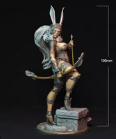 124 75mm 118 100mm resin model rabbit girl warrior figure unpainted no color rw 410