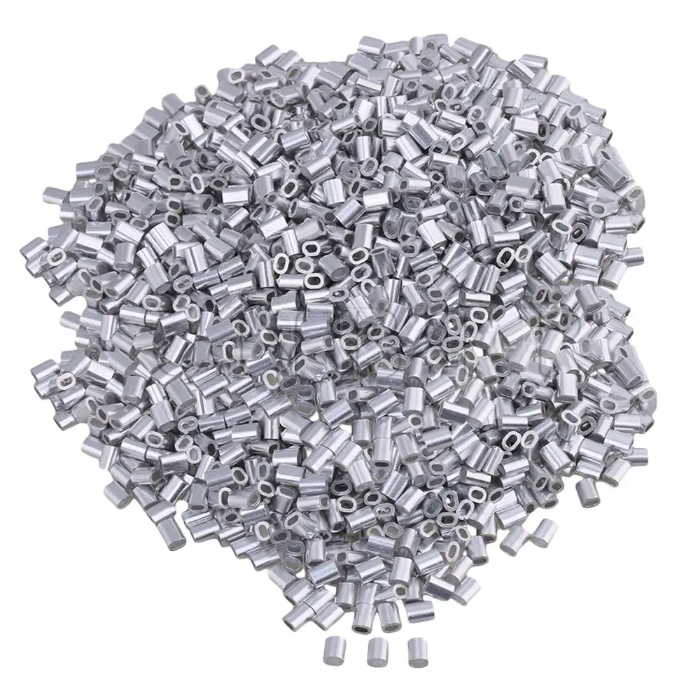 CNBTR 2000 шт алюминиевый овальный наконечник обжимной стоп рукав M1 для 0 04 дюймов