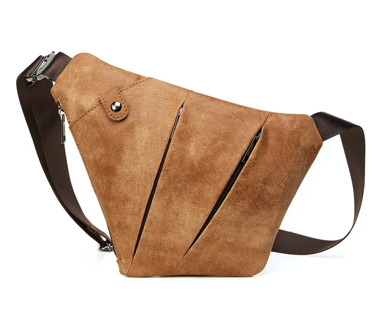 

MAHEU 2020 Hot Design Waist Bag Genuine Leather Fanny Packs For Men Male Waist Packs Cow Leather Male Chest Bag