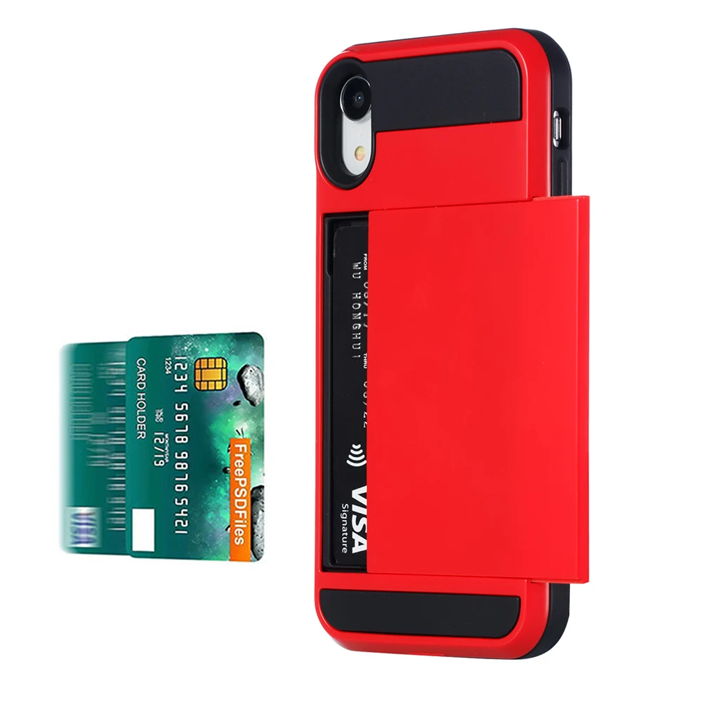 Чехол KISS броня скользящая карта противоударный чехол для телефона iPhone 11 Pro Max XS MAX