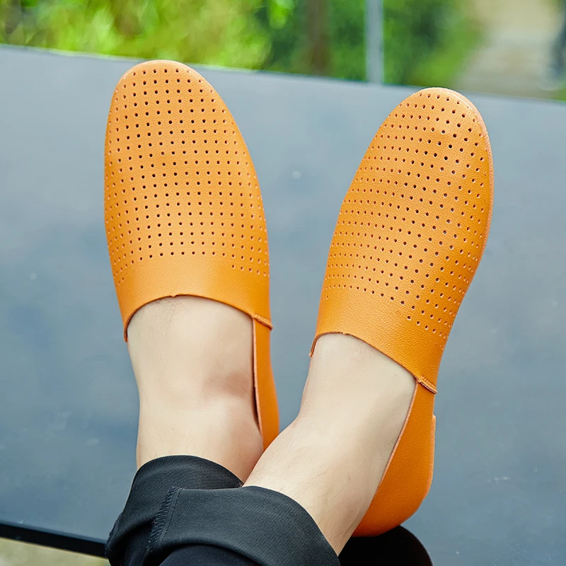 Мокасины мужские из микрофибры 12 цветов дышащие мягкие | Обувь