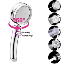 5 Modes Adjustable Shower Head Water Saving Flow Faucet 360° Rotating ABS Rain High Pressure Spray Nozzle Bathroom Accessories