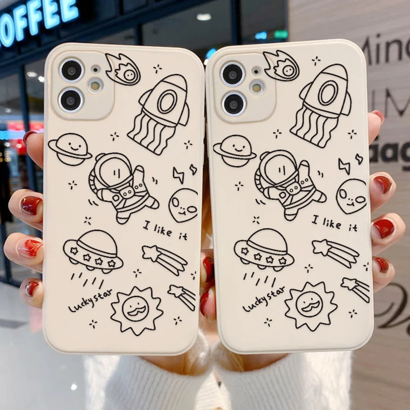 

Cartoon Painted Covers For iPhone 12 Pro Max 11 Pro Max Soft Capa For iPhone 11 Pro 12 Mini XS X 7 XR SE 2020 8 6 6S Plus Cover