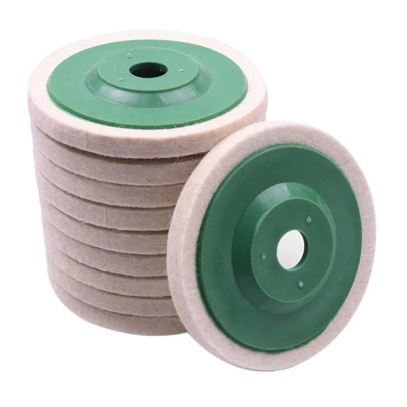 

3PC 4 Inch 100mm Wool Polishing Wheel Buffing Pads Angle Grinder Wheel Felt Polishing Disc for Metal Marble Glass Ceramics