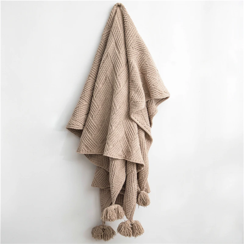 Шенилле нить одеяло с кисточкой пледы для кровати диван домашний текстиль модная