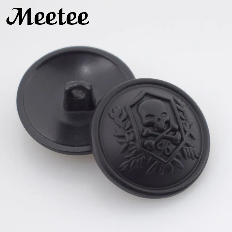 Meetee 50 шт. хвостовик Botones Antisilver черный мужской костюм на пуговицах Модные
