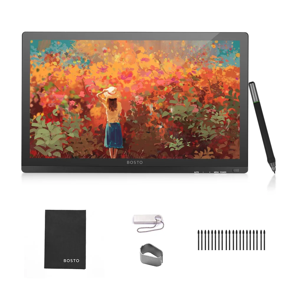 BOSTO 22HD мини графический планшет монитор 21,5 Дюймов HD ips экран дисплея 1920*1080 Разрешение 8192 уровень давления