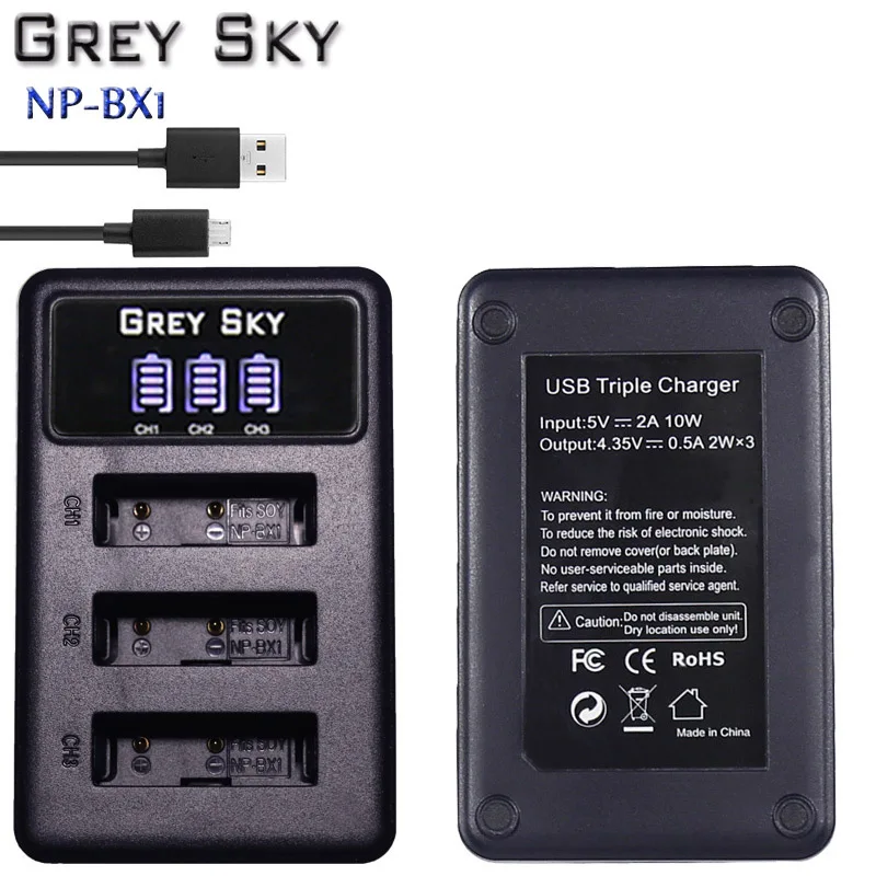 Для sony NP-BX1 NP BX1 NP-FV100 NP-FW50 NP-FM500H NP-BG1 для с 3 слотами ЖК-камеры двойным и одиночным