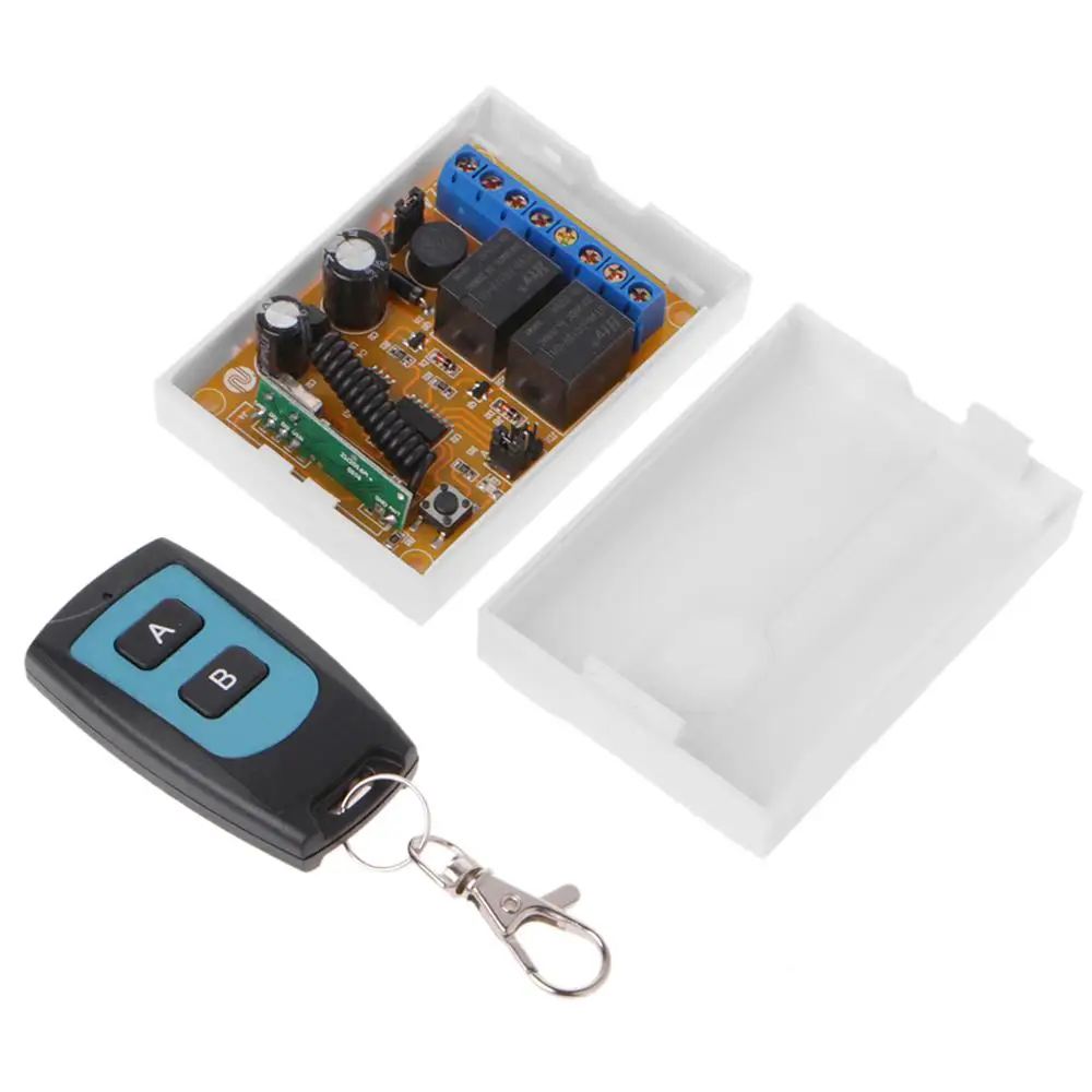 Реле постоянного тока 12/24 в 2-канальный радиочастотный беспроводной пульт