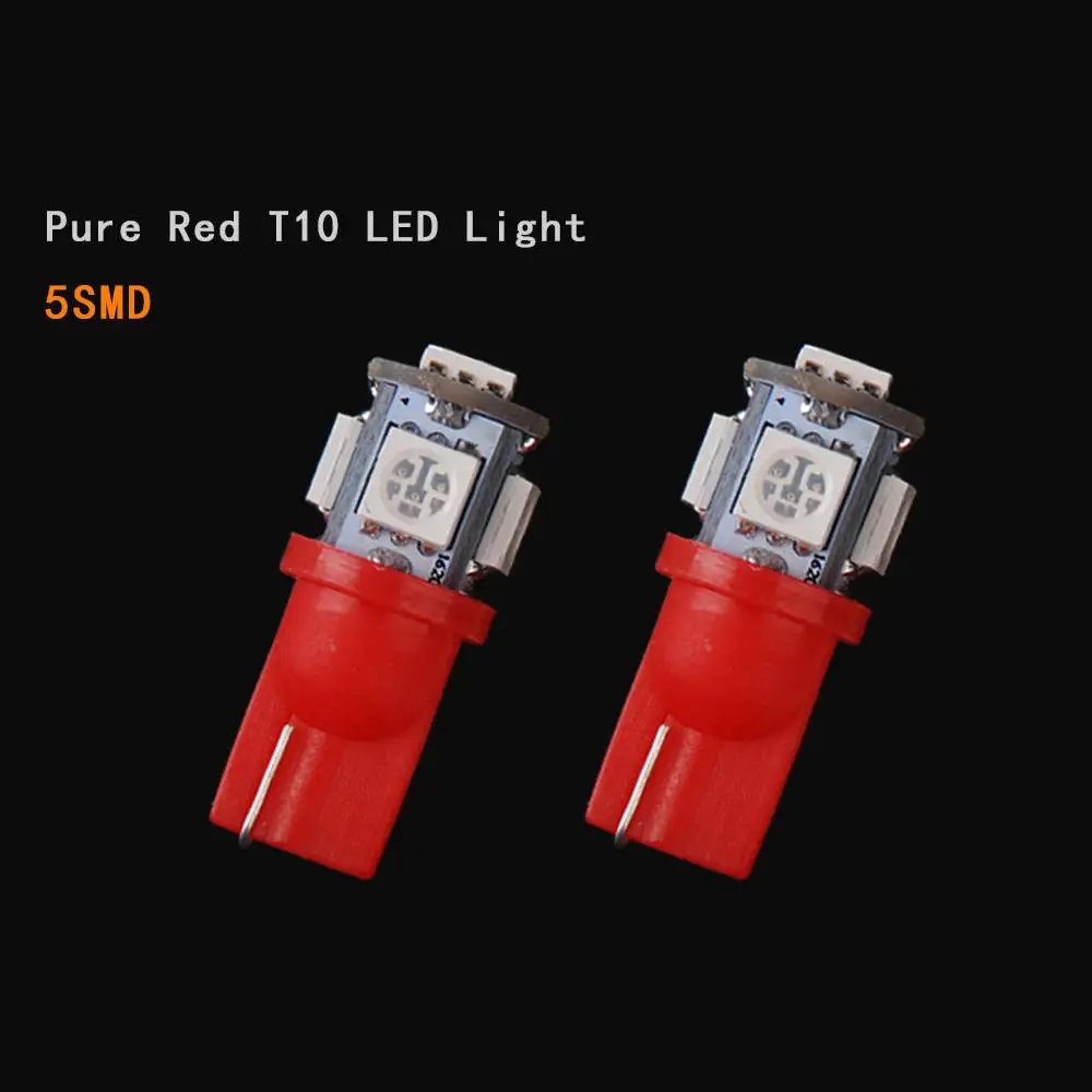 20PCS Car Red LED Light T10 10SMD Wedge W5W 2825 158 192 168 194 Bul ZJO | Автомобили и мотоциклы
